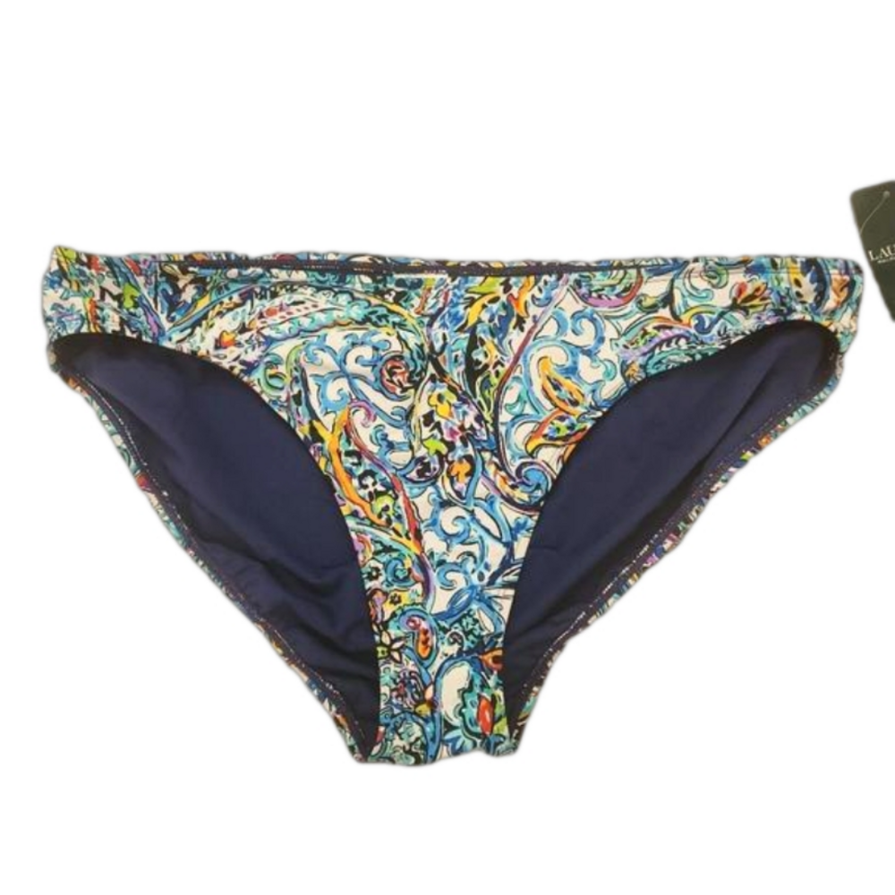 Lauren Ralph Lauren colorful swim suit bottoms size 16 NWT